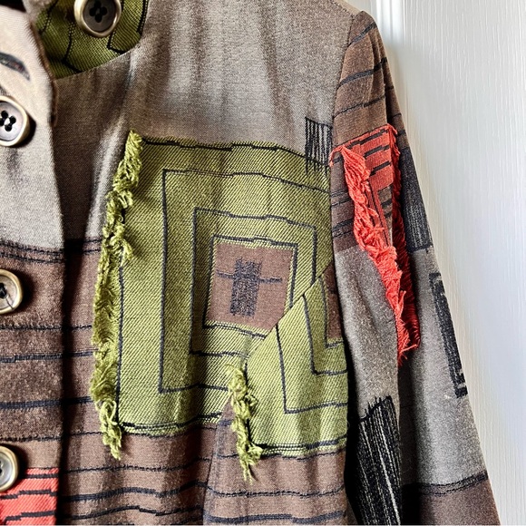 Vintage BETS by Canvasbacks Fringe Textured Art Deco Blazer Jacket—SZ. 8 - Picture 15 of 17